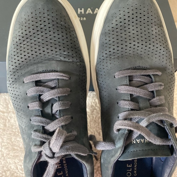 Cole Haan Men’s GrandPrø Rally Nubuck Laser Cut Sneakers in Navy Size 9.5M - Picture 14 of 15